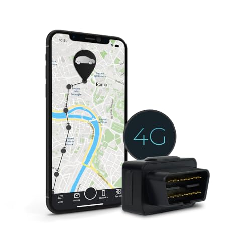 Salind 08 4G OBD GPS Tracker - per da auto camion e altri veicoli Locilazzatori con app e connessione diretta alla presa OBD monitoraggio del percorso globale in tempo reale tramite app