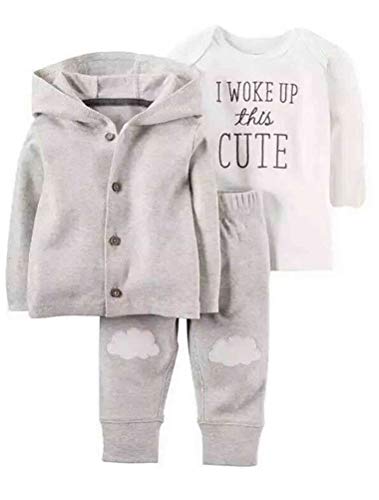 Baby Long Sleeve Hoodie + Bodysuit + Pants Trousers Newborn Girl Boy Autumn Winter Clothes Outfits 0-24 Months
