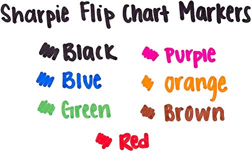 Image of Sharpie 1760445 Bullet Point Flip Chart Marker - Bullet Marker Point Style - Black Ink - 8 / Pack