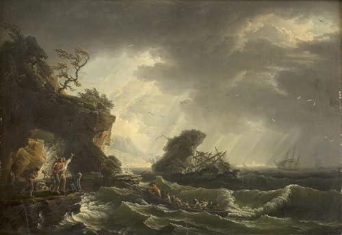 Affiche un naufrage de Claude Vernet toile 60x90cm
