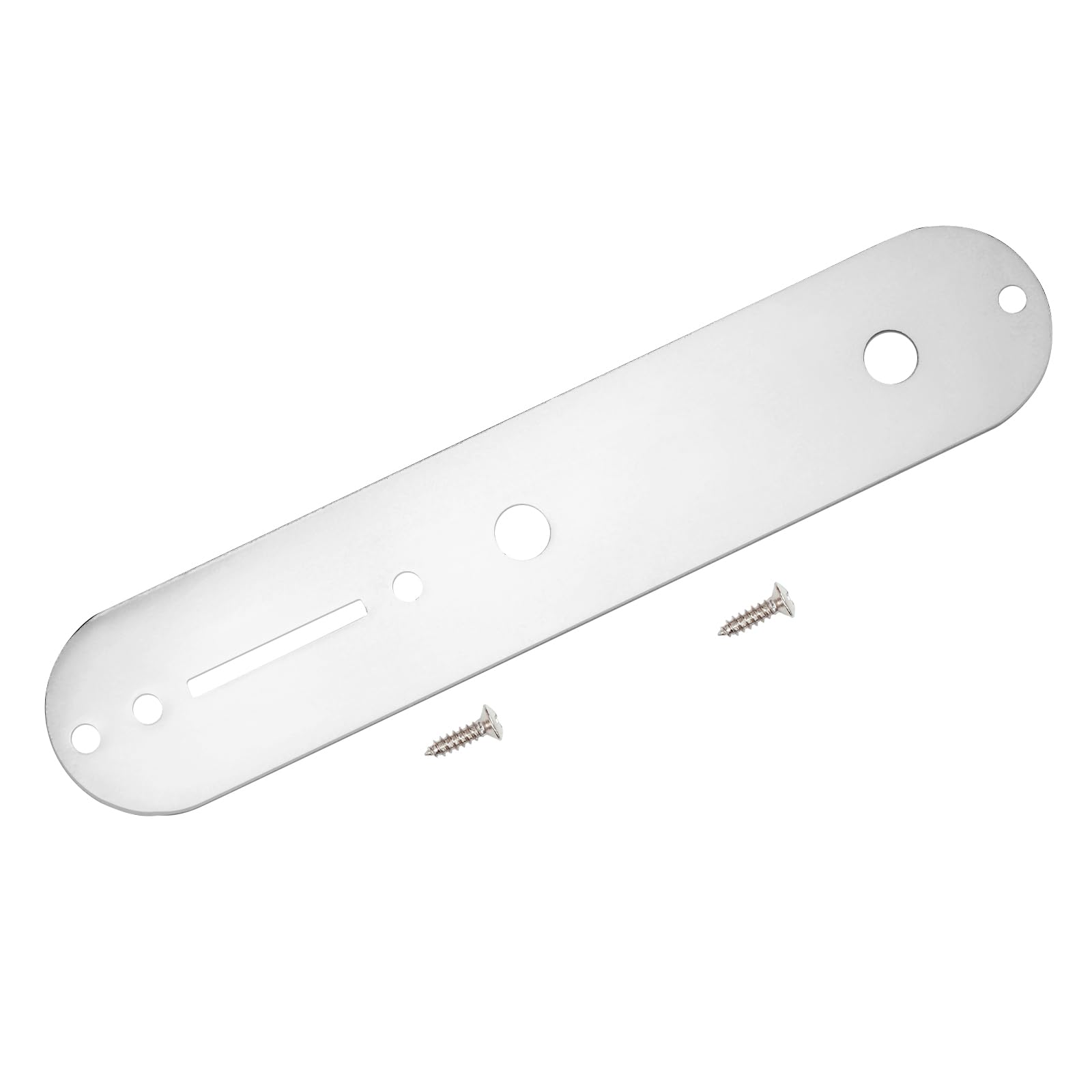 Banworks Guitar Control Plate 7.8mm (5/16") Steel Alloy Switch Control Plate for Squier Tele Electric Guitar JT/KZB-01 Chrome - Image 3