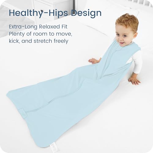 Image of Toddler Sleep Sacks 2T-3T-4T, 0.5 TOG Light Summer Wearable Blankets, Extra Long XL Sleeping Bags, 2 Pack