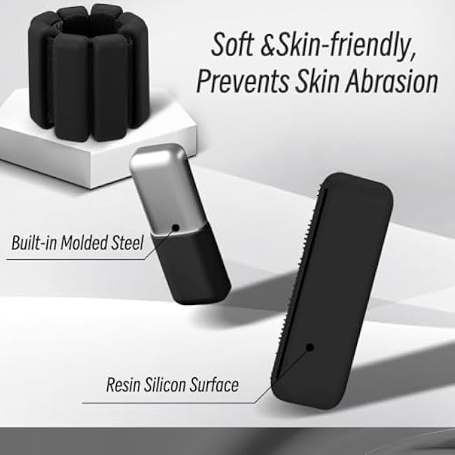 Wrist and Ankle Weights, Adjustable Wearable Weights - Total 2 lbs (1 lb each), Comfortable Weights Ankle Wrist Weights for Yoga Dance Volleyball