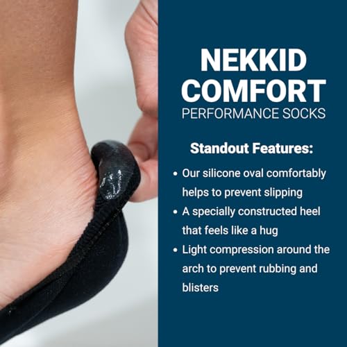 OS1st Unisex Lower Cut Nekkid Comfort Non-Slip Socks for invisible wear with loafers, ballet flats, and boat or deck shoes.3