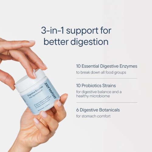 Image of Zenwise Health Digestive Enzymes, Probiotics, for Gut Health Bloat - 180 CT