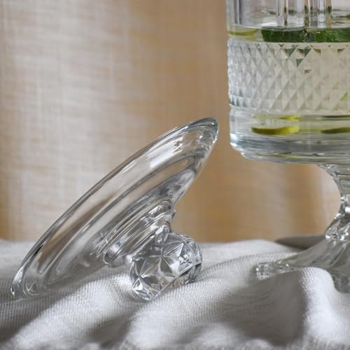 Image of 5 Liter Glass Beverage Dispenser with Tap, Cold Ice Drink Dispensers for, Water, Juice, Beer, Cocktails, Detox Drinks, Home & Restaurants, Office,Bar,Weddings Decoration,Party (VM-05)