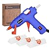 Mini Hot Glue Gun: DEKO 20W Hot Glue Gun with 30 pcs 7 mm x 100 mm Glue Sticks for Kids School Projects, Hobbies, Crafting, DIY, Arts & Home Repairs on Wood, Fabric, Plastic & More Blue-Orange