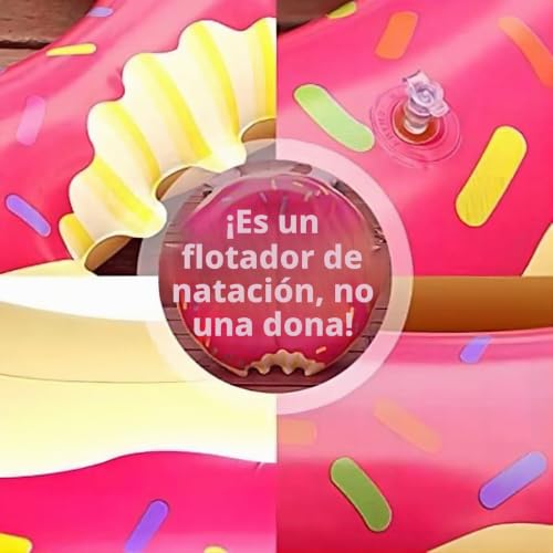 Miniatura 3 de Donut Piscina, Anillo De Natación Boya De Verano Agua Juguete Boya Piscina Boya Natación Playa O Piscina Verano Juguete Hinchable Rosa