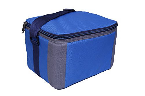 Image of BagsRUs Polyester Insulated Portable Cooler Bag with Free Ice Pack, 11L, Royal Blue
