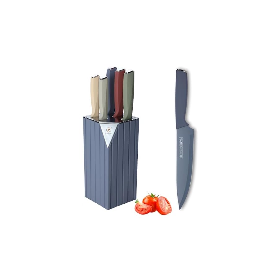 Knife-Set-6-Pcs-Color-Coded-Kitchen-Knife-Set-with-Block-5-Color-Anti-Rust-Coating-Stainless-Steel-Chef-Knife-Set-Super-Sharp-Kitchen-Knives-with-Stand-Cooking-Knives-for-Kitchen-with-Gift-Box Knife Set, 6 Pcs Color-Coded Kitchen Knife Set with Block, 5 Color Anti-Rust Coating Stainless Steel Chef Knife Set, Super Sharp Kitchen Knives with Stand, Cooking Knives for Kitchen with Gift Box