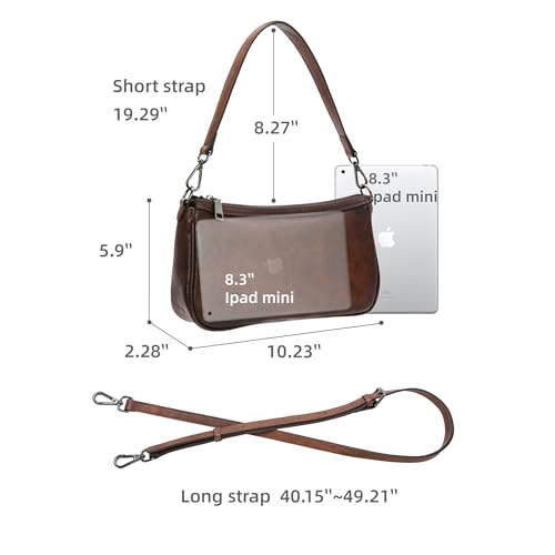 Iswee Leather Crossbody Bags for Women Small Designer Shoulder Bag Hobo Purse Satchel Handbags with Two Straps3