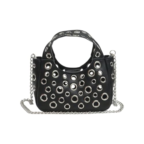 2026 Sac à bandoulière clouté pour femme Style punk années 90, Noir , Taille unique