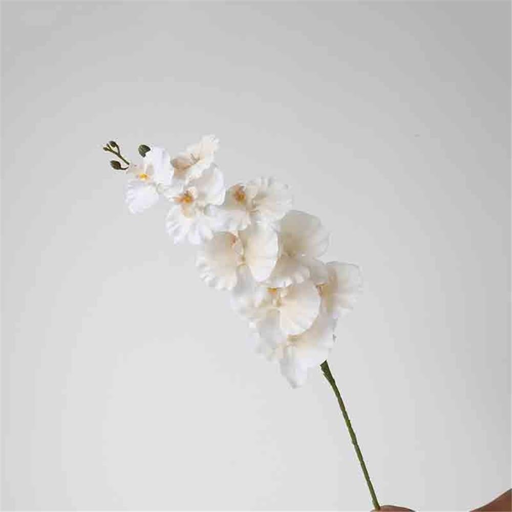 Sztuczna kompozycja kwiatowa Szklany wazon biały pojedynczy Phalaenopsis symulacja sztuczne kwiaty aranżacja salonu dekoracyjne