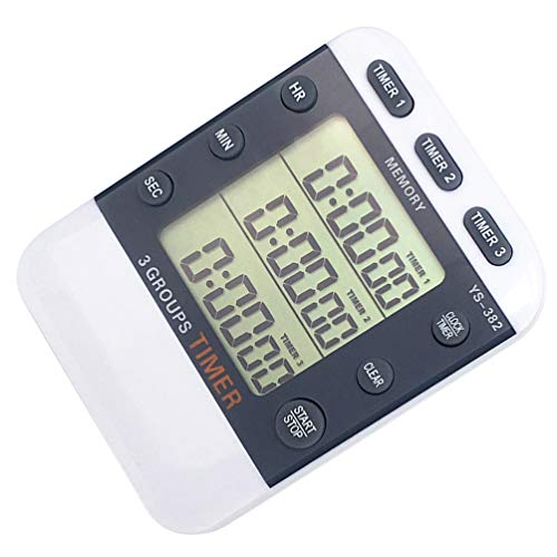 Cronômetro Esportivo Digital Besportble, Cronômetro de Cozinha, 3 Canais, Temporizador de Cozinha, V