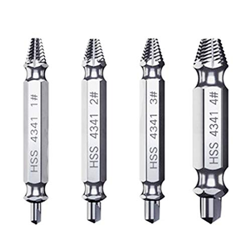 Broken Screw Extractor and Remove Set of 4 Pcs Easily Remove Stripped or Damaged Screws