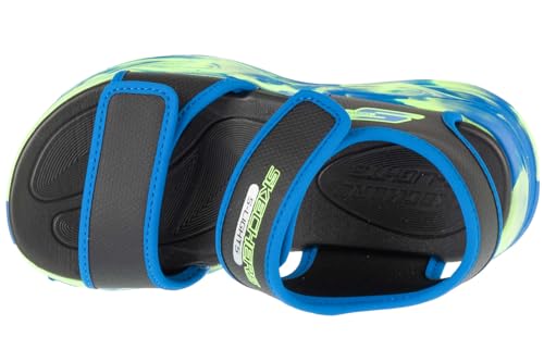 Skechers Bambino S-Lights: Sola Glow Sandali - Fusion Brights In Nero/Blu, Taglia 34 - 3