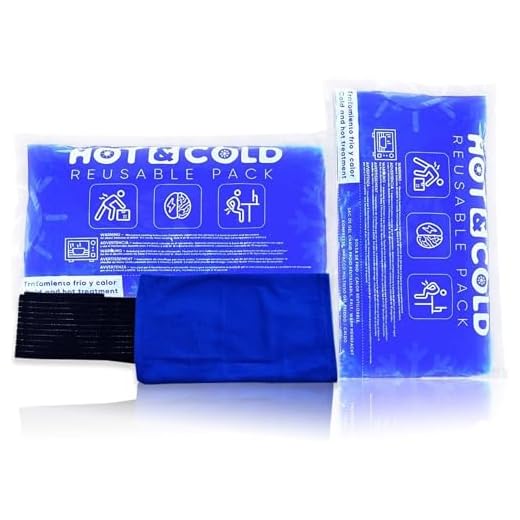 SURGICALMED - Pack de 2 Bolsas de Gel Frío o Calor Reutilizables (26 x 15 cm) - Incluye 1 Funda Multiposición de Tela con banda de compresión - Aptas para Nevera y Microondas - Ideales para Terapias