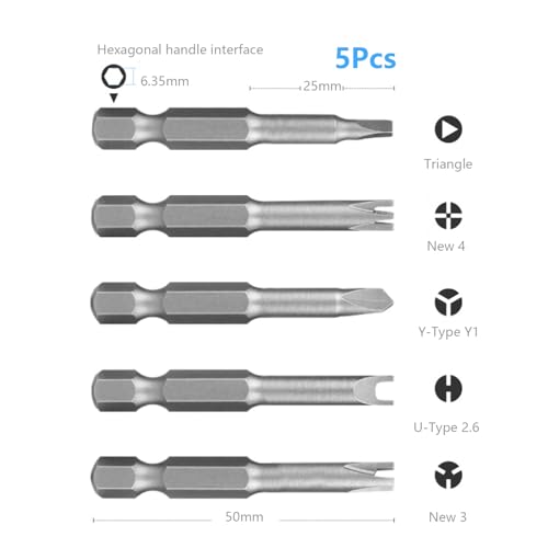 5-Piece Specially Shaped Screwdriver Set, Special Bit Set, Triangle Screwdriver, Special Screwdriver - Image 2