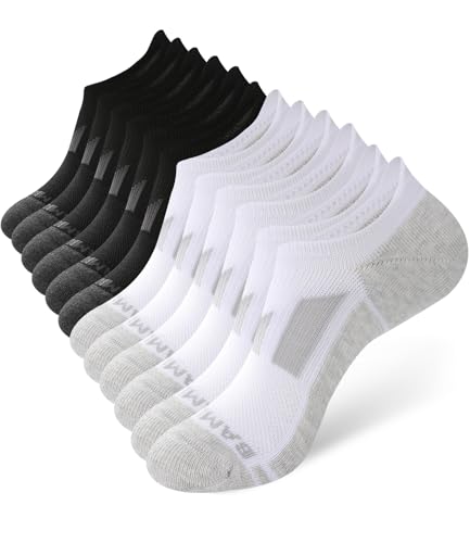 Image of BAMBOO COOL Men's No-Show Socks Low Cut Breathable Moisture-Wicking Socks Non Slip Running Workout casual, 6 Packs