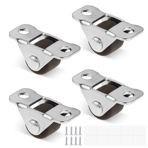 4 Stück 2,5cm Kleine Gummi Rollräder mit Stahloberplatte,...