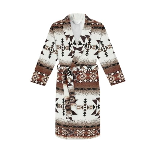 CLOHOMIN Men Bathrobe Plush and Warm Shawl Collar Spa Robes with Pocket Universal Fit3