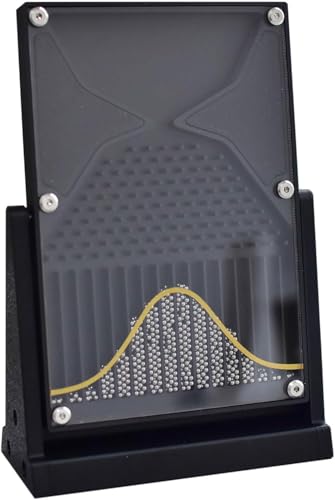 Galton Board 12×18cm - Normal Distribution Bell Curve Model, Probability Demonstration Tool Black