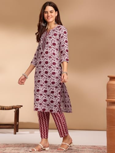 Lookmark Kurta Set Vibrant For Every Occasion Add A Pop Of Color To Your Wardrobe With Our Printed Kurti Pant Sets Maroon