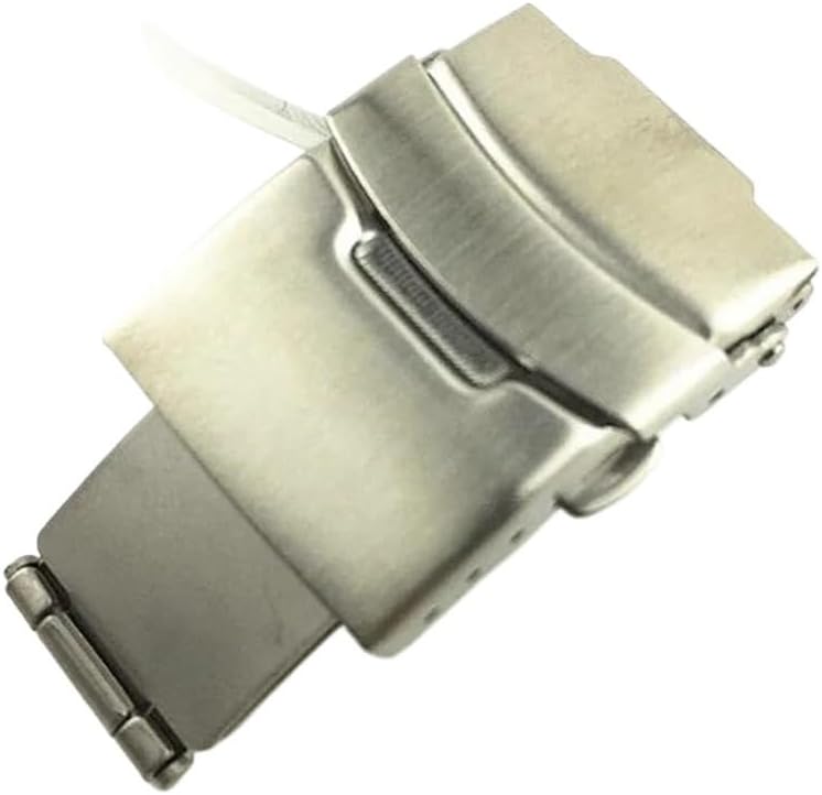 2pcs Sale Watch Accessory 16 18 20 22 24mm Silver Stainless Steel Buckle Metal Folding Clasp for Rubber Watchband(24mm)
