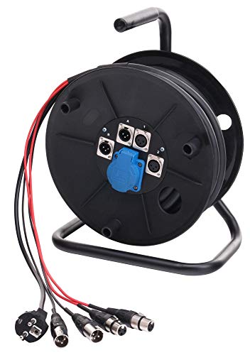 Pronomic Stage Multicore DMC-15 2/2/1 XLR/AC 15m 2xSend, 2xReturn, 1x230V/AC sur Tambour