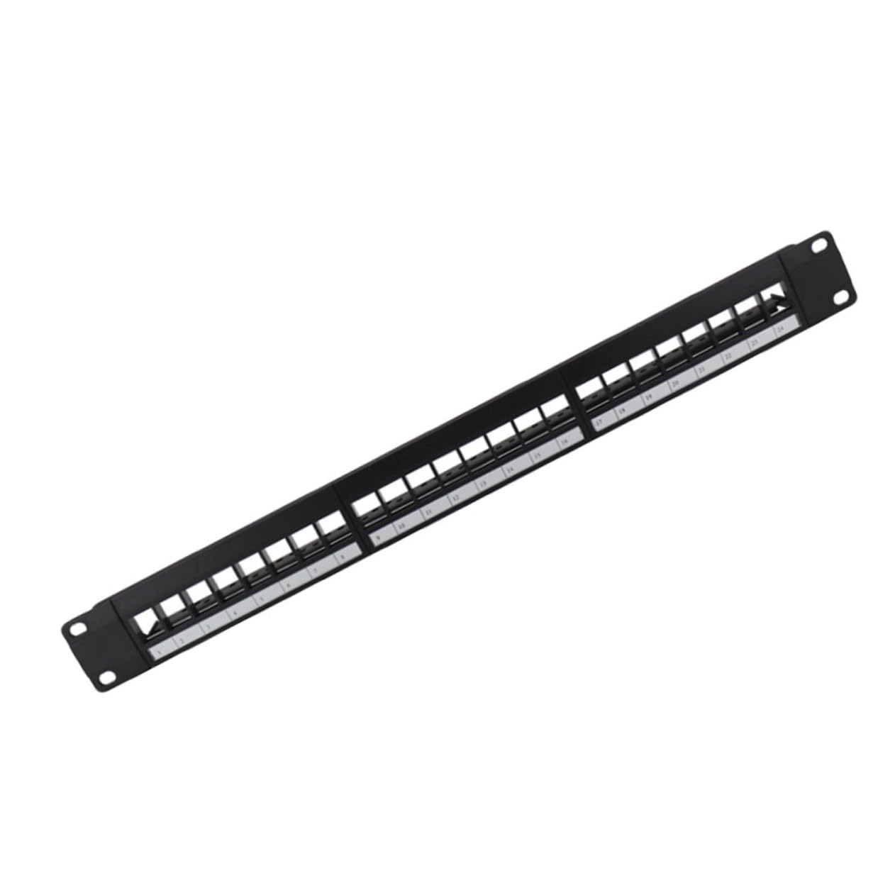Panneau de Brassage Réseau 19 Pouces Métal Noir Cat 6a Cat 7 | Montage en Rack, 24 Ports, Installation Facile, Haute Performance, Anti-rouille, pour Câbles Ethernet
