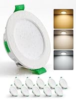 HOMEOW LED Einbaustrahler 230V 55mm – 68mm Lochmaß, 4W LED Spot Warmweiß Neutralweiß Kaltweiß, Einbauleuchten Deckenspot Einbau Ultra Flach IP44 für Bad, 10er Set