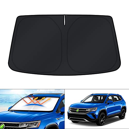 Image of KUST Windshield Sun Shade for 2022-2025 2026 Volkswagen VW Taos Accessories Sunshade Window Sun Visor Protector Foldable Blocks UV Rays Keep Your Car Cooler