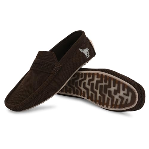 Image of Knit Loafers for Men Casual Fashion and Formal Slip-On Comfortable and Flexible Lightweight Slip Resistant Breathable Machine Washable Trendy Driving Loafers shoes for Men's Designed for all Seasons