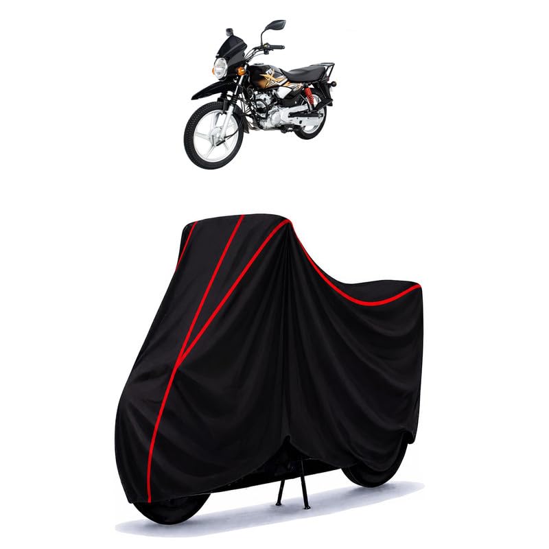Image of TVS HLX Water Resistant Bike Cover for All Motorcycles & Scooters | Heavy Duty Premium Taffeta Fabric | UV Protection, Dustproof, Scratchproof | All Weather Two Wheeler Body Cover with Elastic Bottom