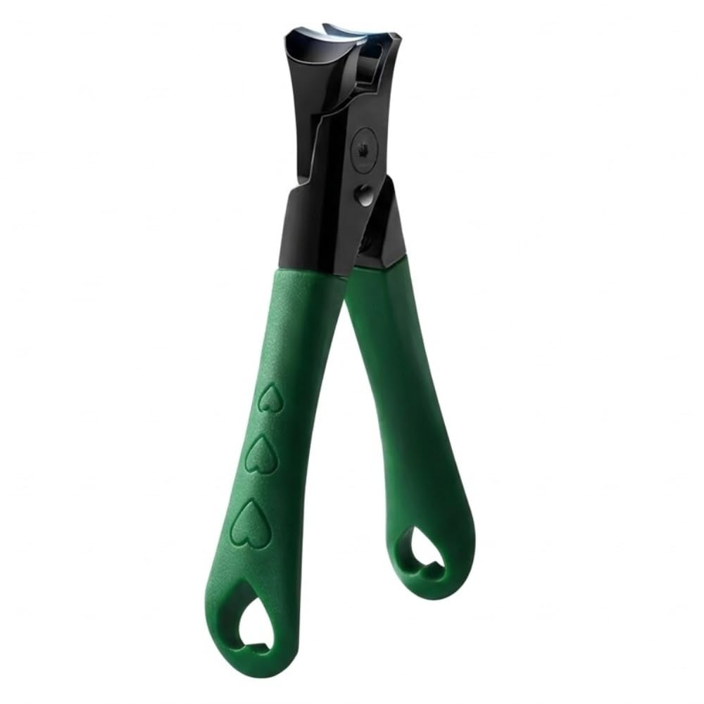LANQEAOR Pet Nail Clippers for Dogs and Cats, Stainless Steel Claw Trimmer with Safety Guard, Large Opening Non-Slip Home Grooming Tool, Green