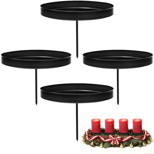 Kerzenhalter Adventskranz 4er Set, Adventskerzenhalter 8 cm aus...