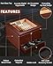 Flauno Cigar Humidor with Lock, Air Circulation System, up to 70 Cigars, Spanish Cedar Wood, Accurate Digital Hygrometer, Drawer, Humidifier, Divider, Gift for Cigar Lovers