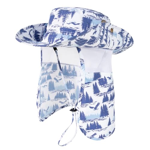 Image of Comhats Oversized XL XXL Waterproof UPF50+ Neck Flap Protection Cover Wide Brim Golf Packable Sun Hats for Men