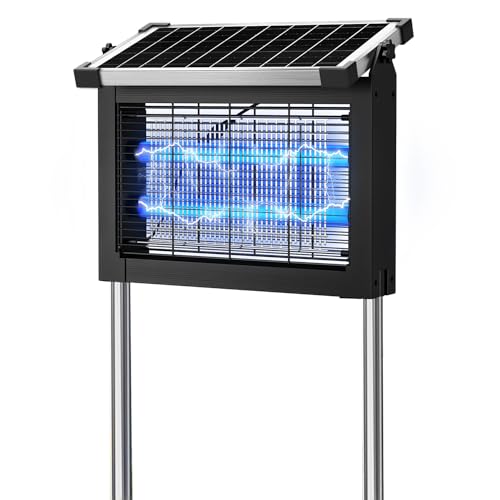 Dnenellr Fly Zapper with Solar & USB Dual Charging, Waterproof Outdoor Mosquito Killer Lamp, 4500V Electric Bug Zapper with Smart Light Sensor, Ideal for Patio, Kitchen, Backyard, and Camping Use Dnenellr Fly Zapper with Solar & USB Dual Charging, Waterproof Outdoor Mosquito Killer Lamp, 4500V Electric Bug Zapper with Smart Light Sensor, Ideal for Patio, Kitchen, Backyard, and Camping Use