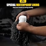 MIKKUPPA Car Wash Mitt Microfiber, Gray, 2 Pack, 10" x 7" - Image 5