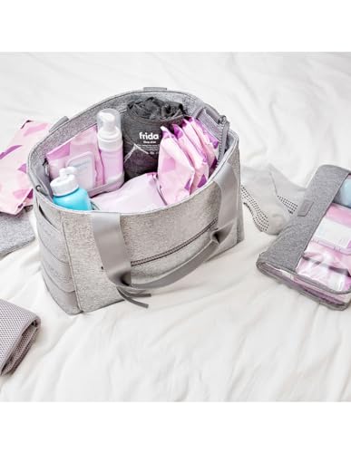 Image of Frida Mom 15pc Labor & Postpartum Kit Gift Set for Baby Showers & Mom to Be, Includes Peri Bottle, Nursing Gown, Disposable Underwear, Ice Maxi Pads, Pad Liners, Perineal Foam, Socks & Toiletry Bag