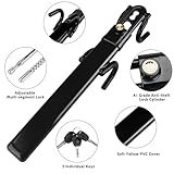 Turnart Steering Wheel Lock Anti-Theft Device Key Lock Retractable Car Lock with 3 Keys for Car Security Universal Fit for Auto/SUV/Van/Truck (Black) - Image 2