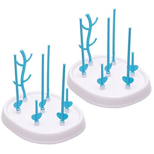 BESTonZON 2pièces Égouttoir à Biberons Amovible Lot pour Sécher Et Ranger Les Biberons Et Tasses Support De Séchage pour Cuisine Et Table