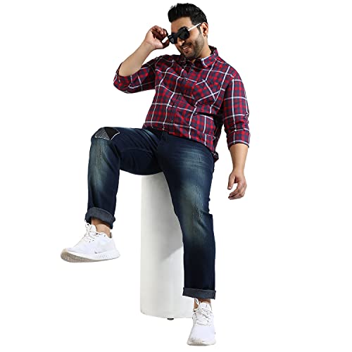 Image of CAHOOT Instafab Plus Men's Button Up Regular Fit Shirt for Casual Wear | Modern Clothing Shirt Crafted with Regular Sleeve, Comfort Fit & High-Performance for Everyday Wear