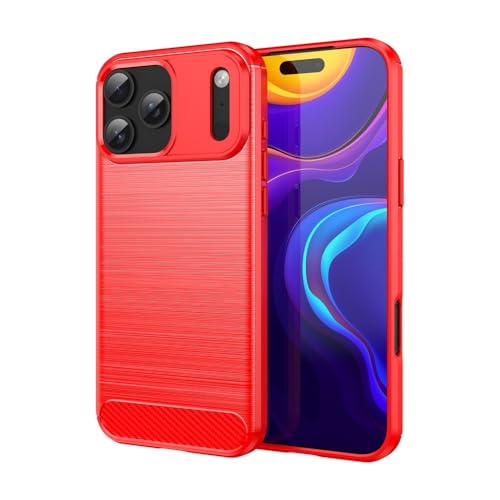 Coque iPhone 15 Plus rouge rigide en silicone souple antichoc