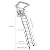 LGXEnzhuo Attic Ceiling Ladder Open Size 27.5x47.5in Folding Retractable Carbon Steel Stairs Black and White Extension Ladder Vertical Height of 9.84ft 12 Steps Ceiling Pull Down 660LB Capacity