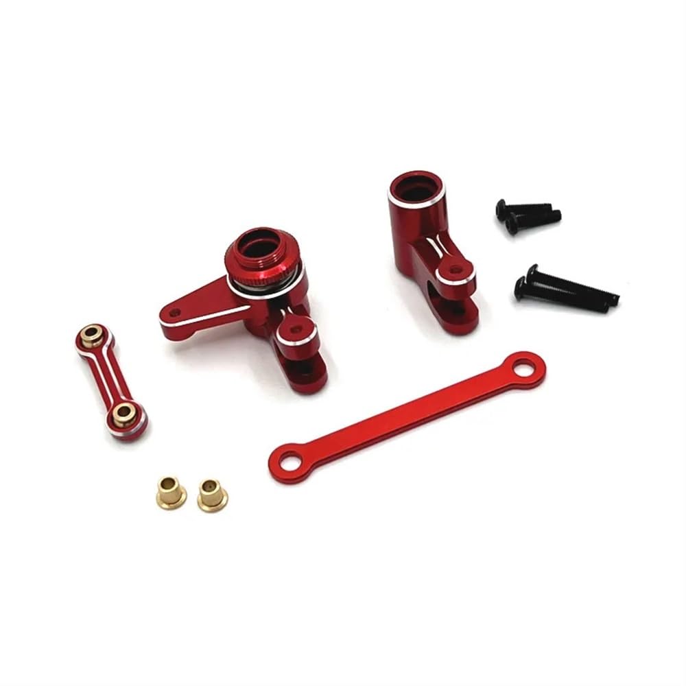 UMTSGYNU Metal Upgraded Steering Rod Compatible with 1/10 10208 Compatible RC Car Parts(RED)