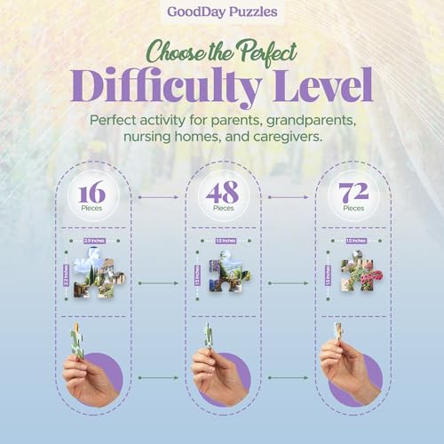 Puzzle de 48 Piezas para Adultos con Demencia - Puzzle de Rompecabezas para Seniors, GoodDay Puzzles Modelo cotswoldscottage48 miniatura 7