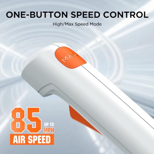 Litheli 20V Leaf Blower Cordless 2.0 Ah Battery Powered, 355CFM/85MPH & 2 Speed Levels, Handheld Electric Blowers for Lawn Care, Patio, Snow, Dust, Blowing Leaves - Image 3