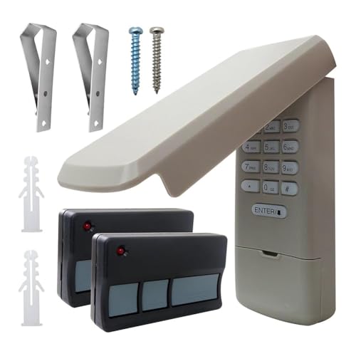 Lonrtesw Control Remoto con Teclado para Abre-Puertas de Garaje 373LM Mejorado para Modelos Yellow Learn 8010, 8065, 8075, 8155, 8160, 8165, 8355, 8360